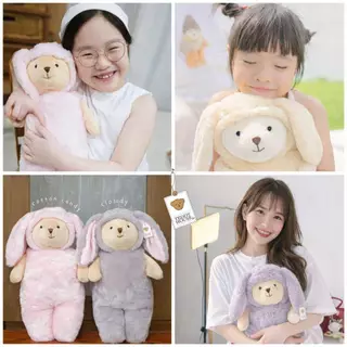 Teddy House : Furry Bunny หมอนกระต่ายสี่เหลี่ยม หมอนข้าง หนุนหลัง ผ้านุ่มขนfluffy ตุ๊กตา Hot Item