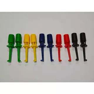 Probe hook clip สำหรับใช้ในงานวัดวงจรไฟฟ้า-อีเล็คโทรนิคส์ มี2ขนาด ยาว 5.6ซม(12ชิ้น)./4cm.(10ชิ้น) Hook Clip Test Probe