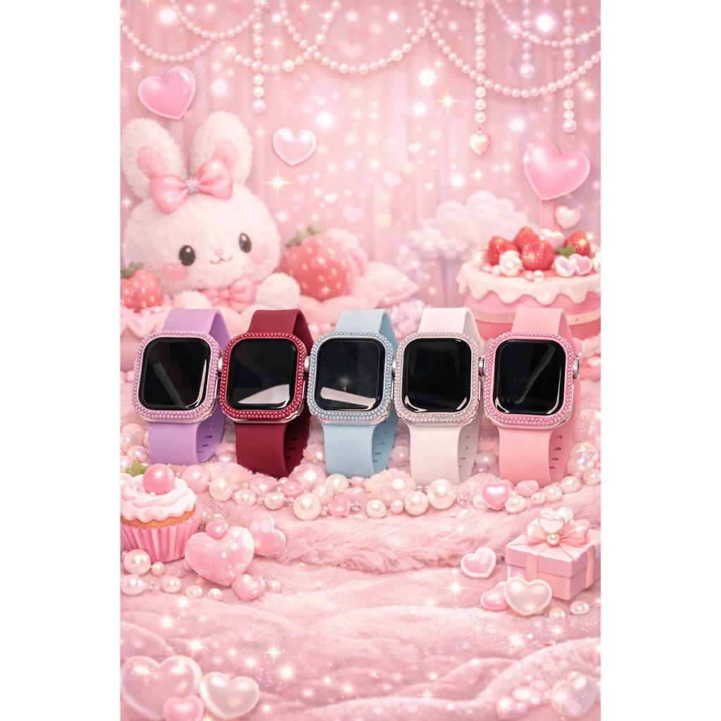 (2 ฟรี 1)สุ่มแถม เซ็ตงานสาย+เคส นาฬิการุ่นใส่ซิม Cd20 ai11 cd99 s16sim สายสีหลากหลาย ดีไซน์หรูหรา