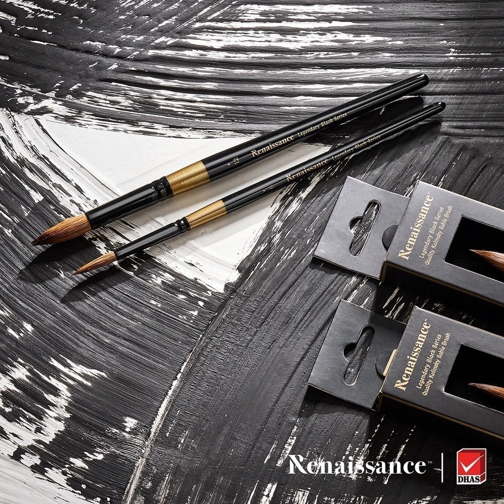 Renaissance พู่กัน พู่กันสีน้ำขนสัตว์ แบลคซีรี่ย์ จำนวน 1 ด้าม (2/2) — صورة 5