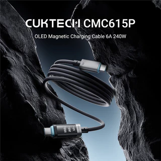 CUKTECH CMC615P 6A 240W สายชาร์จแม่เหล็ก มีจอ USB-C to USB-C รองรับชาร์จเร็ว PD3.1 มี E-Marker Chip -2Y