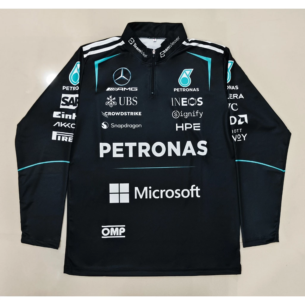 เสื้อF1 เสื้อฟอร์มูล่าวัน ทีม ปิโตรนาส #FM0203 พิมพ์ทั้งตัว ไซส์ S-5XL