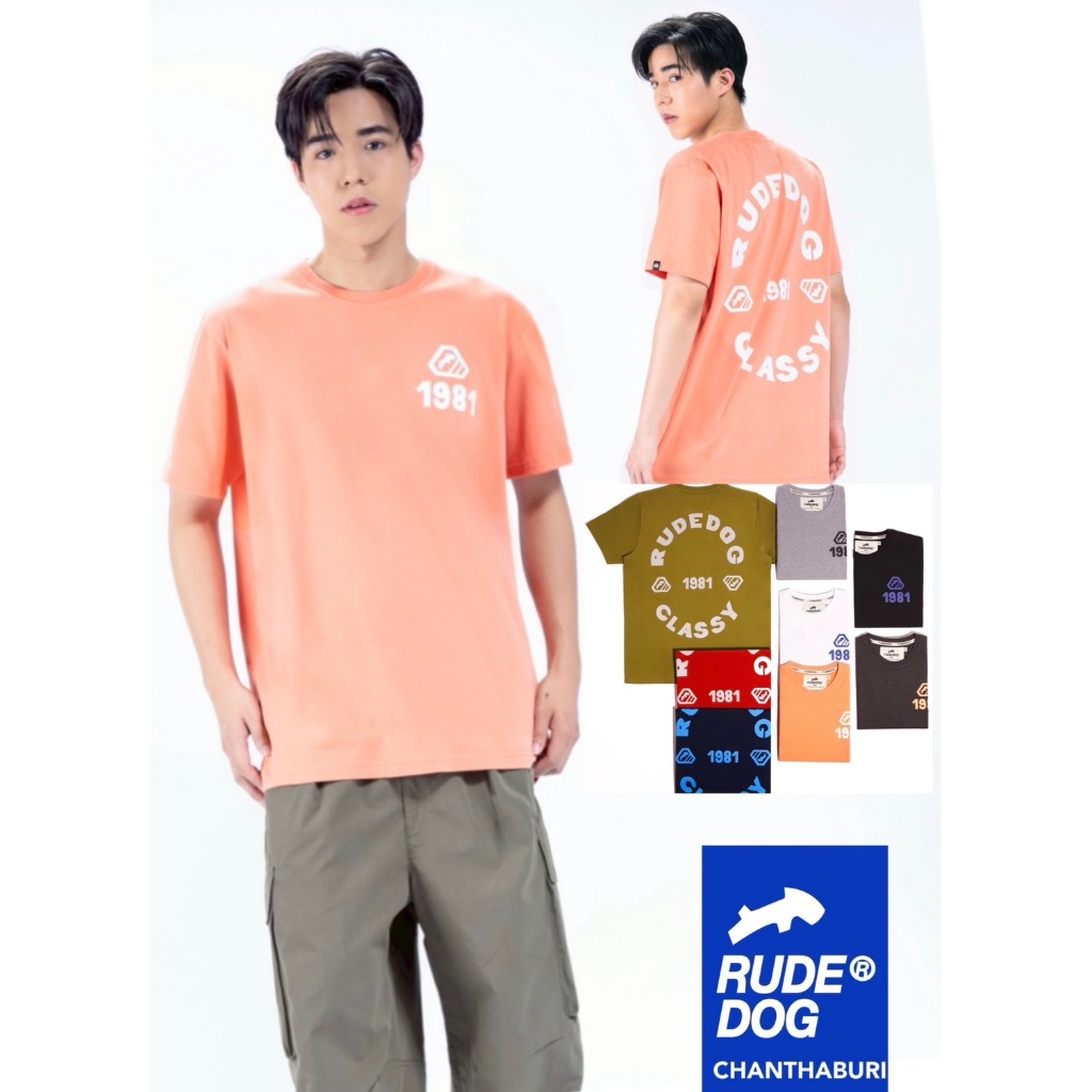 RudeDog เสื้อยืดแขนสั้น รุ่น Race Track ผู้ชายและผู้หญิง ผ้าเนื้อนุ่ม ใส่สบาย ดีไซน์โดดเด่น ลาย RUDEDOG