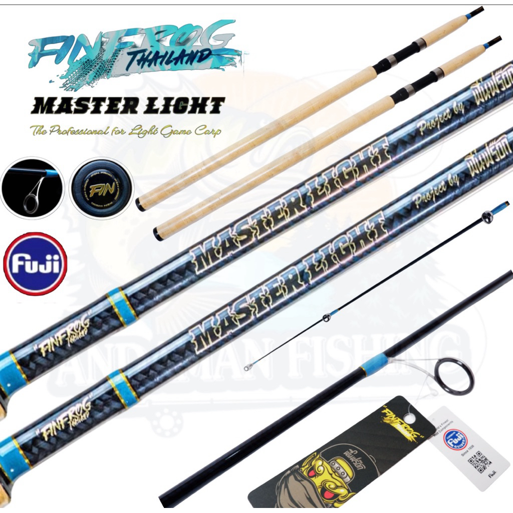 คันหน้าดิน สปิ๋ว FINFROG MASTER LIGHT BLUESKY ใหม่ล่าสุด 2026!! ฟินฟร็อก ขนาด 9/10 ฟุต ไกค์ FUJI
