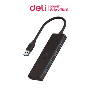 Deli อะแดปเตอร์ฮับ 4 พอร์ต Type-A USB 3.0 ความเร็วสูง 5Gbps PD100W/USB 3.0/USB 2.0/HDMI Docking USB