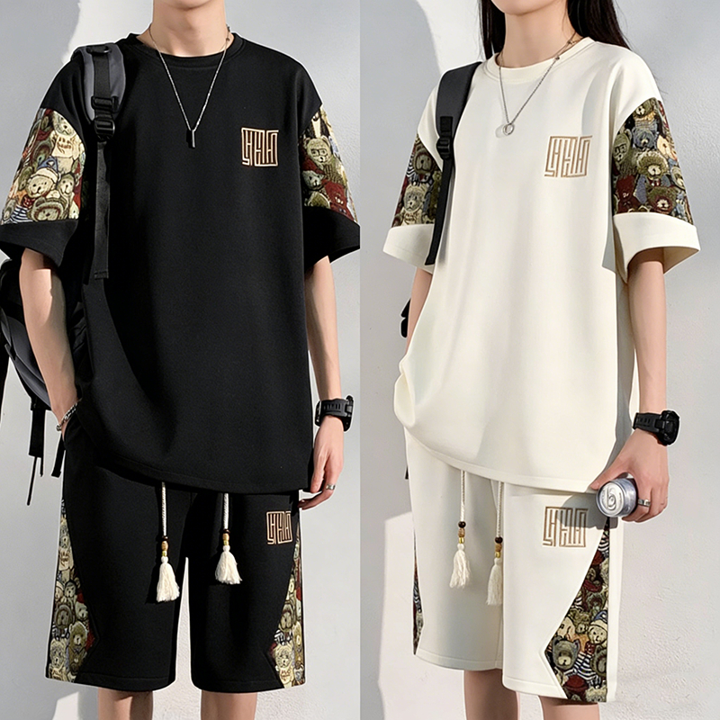 🆕COD🆕ชุดสูทผู้ชายไซส์ใหญ่2ชิ้น เสื้อ+กางเกง นุ่มสบาย ไม่ร้อน ไม่อึดอัด 3สี เหมาะฤดูร้อนใส่ได้ทุกวัน