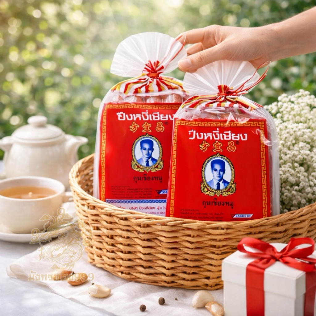 กุนเชียง หมู ไก่ ปึงหงีเชียง เชือกเเดงสูตรมันน้อย7%