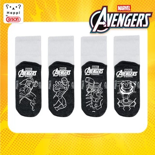 ถุงเท้านักเรียนกันลื่น Happi by Carson ลิขสิทธิ์แท้ Avengers แพ็ค 1 คู่ (คละลาย)