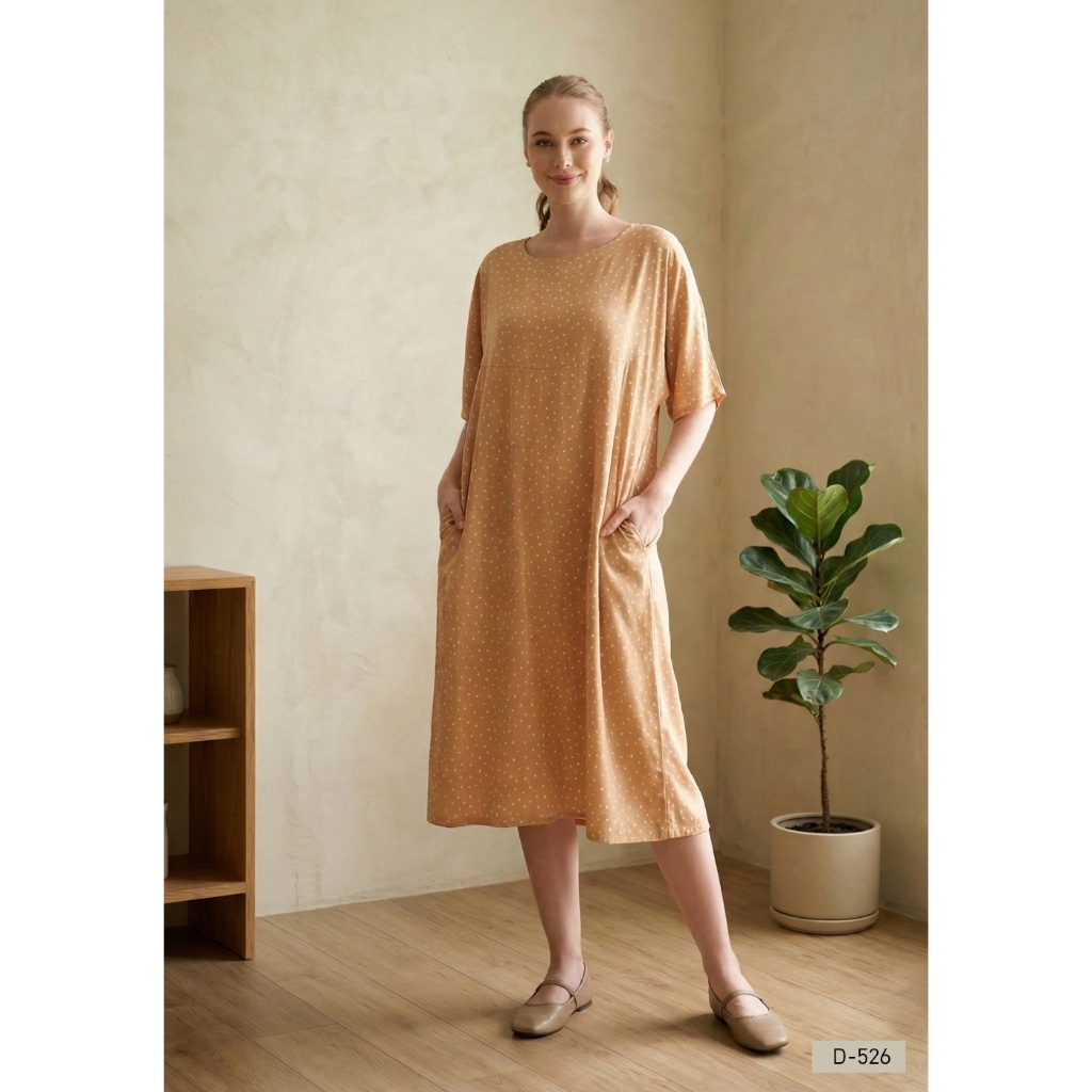 MIKIKO Dress MI-D526 โคโม่ จินจีร่า แขนสั้น IGPU26-3 PCE1890