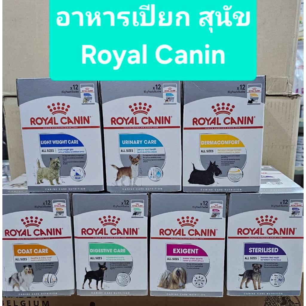 Royal Canin อาหารเปียก สุนัข โรยัล คานิน สูตรดูแลสุขภาพ ชนิดซอง ยกกล่อง