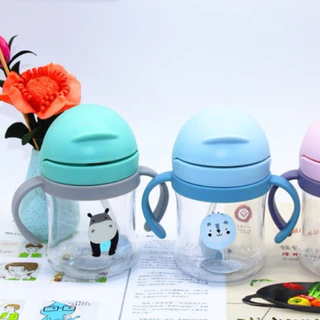 แก้วหัดดื่ม นอนดูดได้ มีกันสำลัก bpa free 250ml