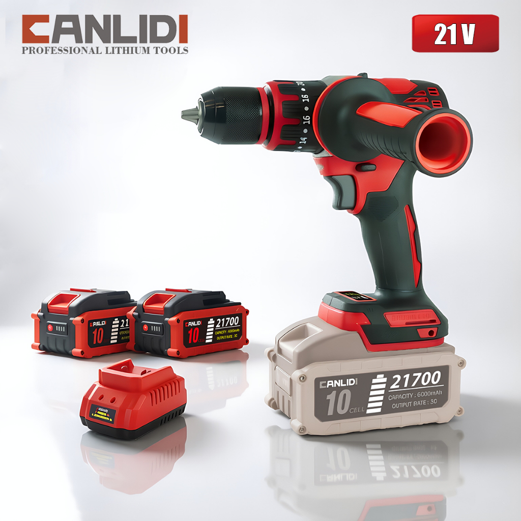 🔥มีสต็อก🔥 CANLIDI รุ่น CID-90 MT-21V 13mm สว่านไร้สาย มอเตอร์ไร้แปรงถ่าน สว่านกระแทกไร้สาย 3 ระบบ​ 2 เกีย