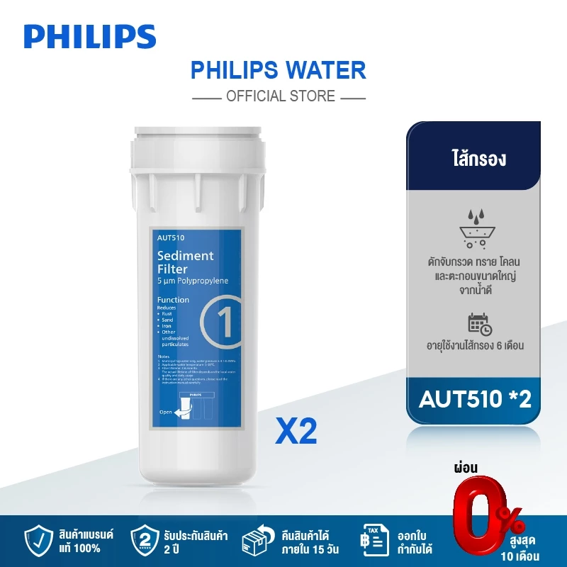 Philips water AUT510 ไส้กรองเครื่องกรองน้ำใต้ซิ้งค์