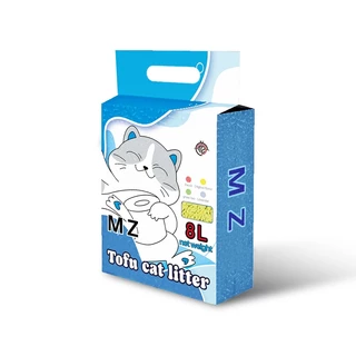【ซื้อ 1 แถม 1】ทรายแมวเต้าหู้ ออร์แกนิค100% ผลิตจากกากถั่วเหลืองธรรมชาติ ทรายแมว Cat Litter 8L ทรายแมวเต้าหู้ ทรายเต้าหู้