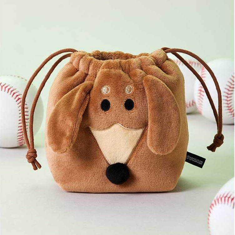 BASEBALL DRAWSTRING MINI POUCH Woody กระเป๋าหูรูดขนนุ่มนิ่ม