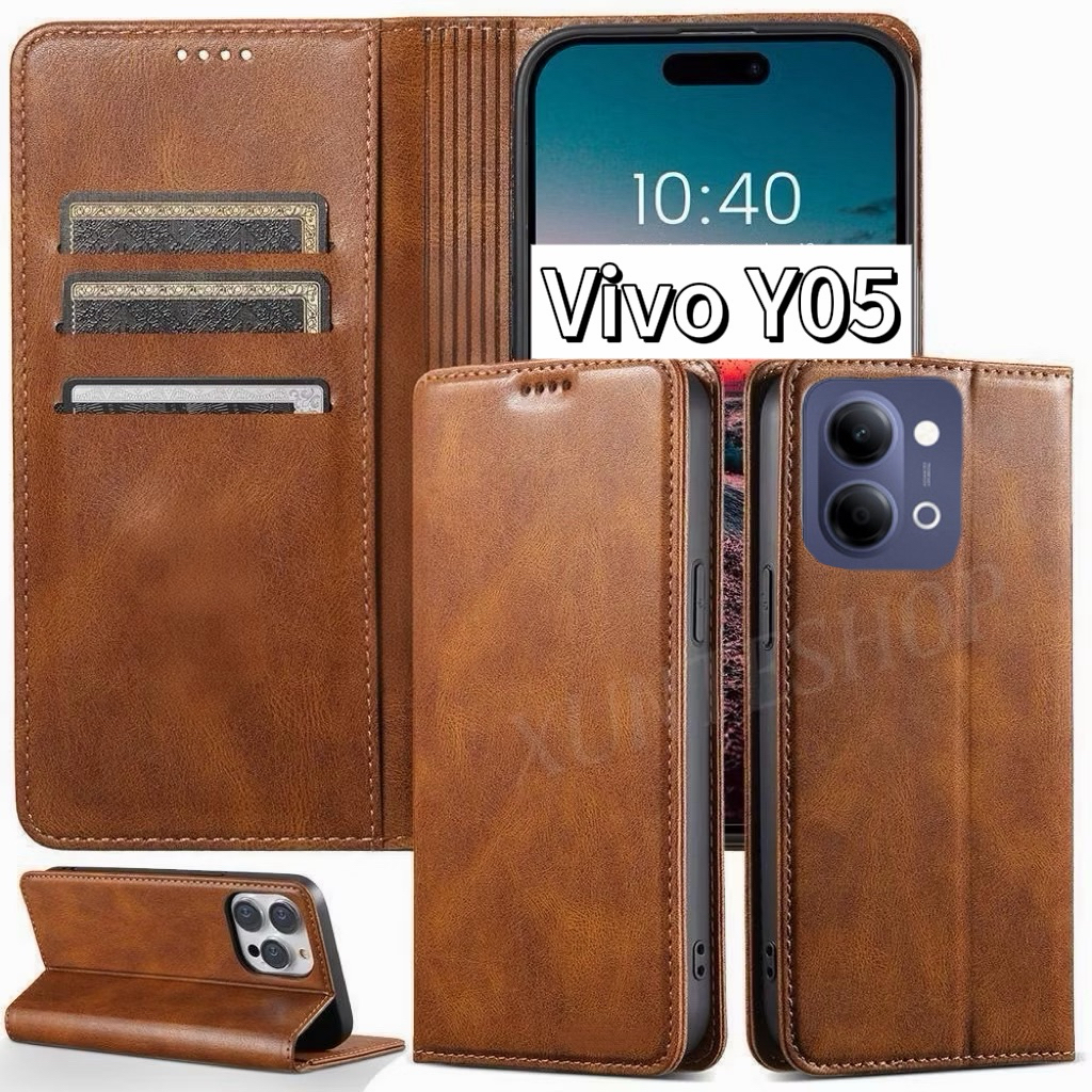 เคสฝาพับ กระเป๋า XUNTE3 สำหรับรุ่น Vivo Y05