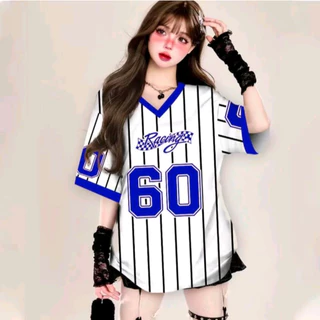 เสื้อทรงสเก็ตผู้หญิง oversize เสื้อผ้าสาวอวบคนอ้วนไซส์ใหญ่ เสื้อโอเวอร์ไซส์บาสเท่ๆ วินเทจ กีฬาลําลองทรงหลวมสไตล์เกาหลี