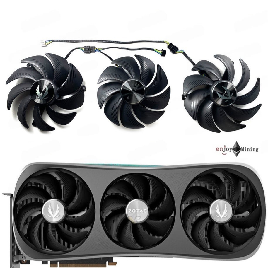 พัดลมการ์ดจอ ZOTAC RTX 4080 4090 4090D TRINITY graphics card cooling fan