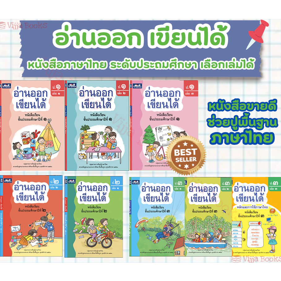 พร้อมส่ง ไวสุด อ่านออก เขียนได้ หนังสือเรียน ภาษาไทย ประถมศึกษาปีที่ 1-3 ป.1 ป.2 ป. 3 อนุบาล เลือกเล่มได้ ธารปัญญา [TP]