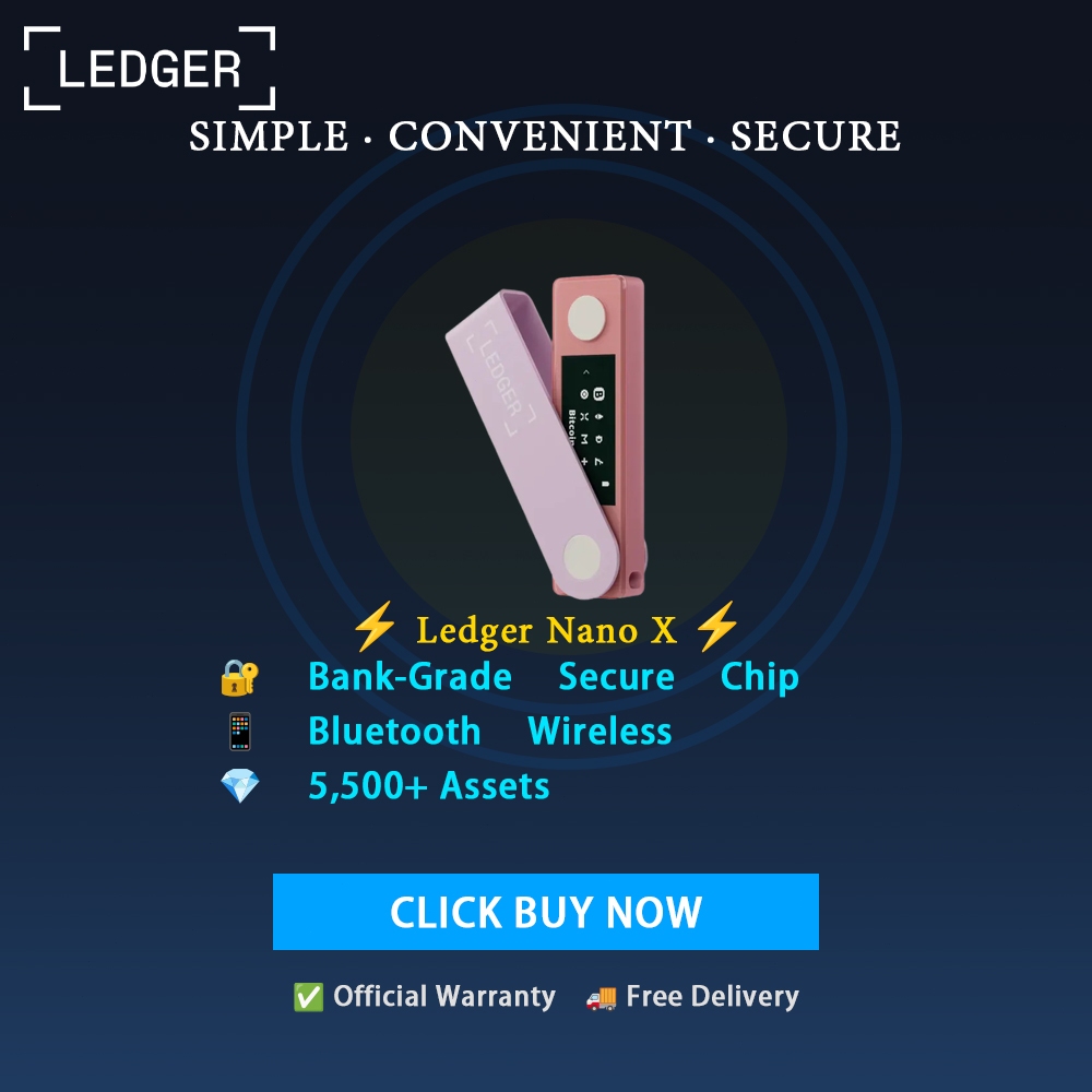 Ledger Nano X Genuine Crypto Hardware Wallet Bluetooth Cold Storage Supports BTC ETH USDT BNB ADA SO