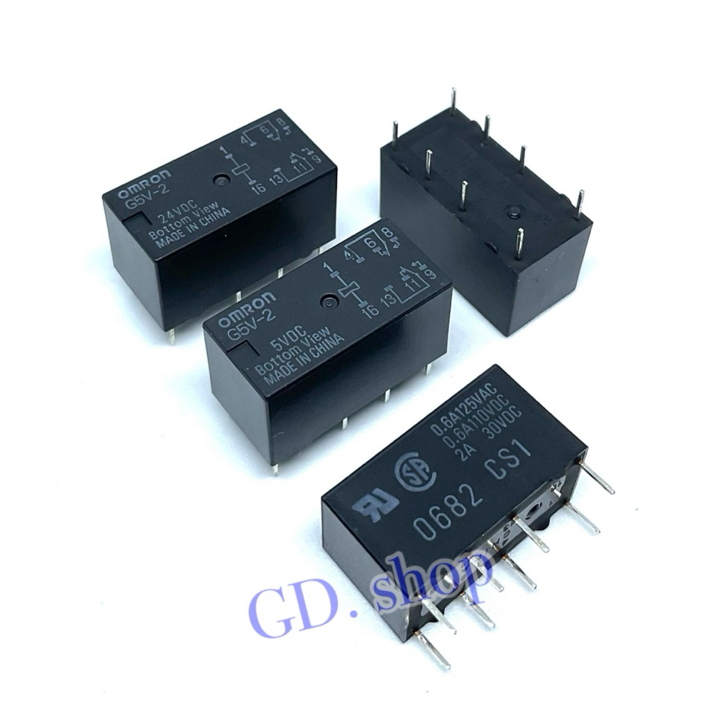 รีเลย์ G5V-2 G5V-2-H1-5VDC 12VDC 24VDC 48VDC DC5V 12V 24V 8 Pin Omron