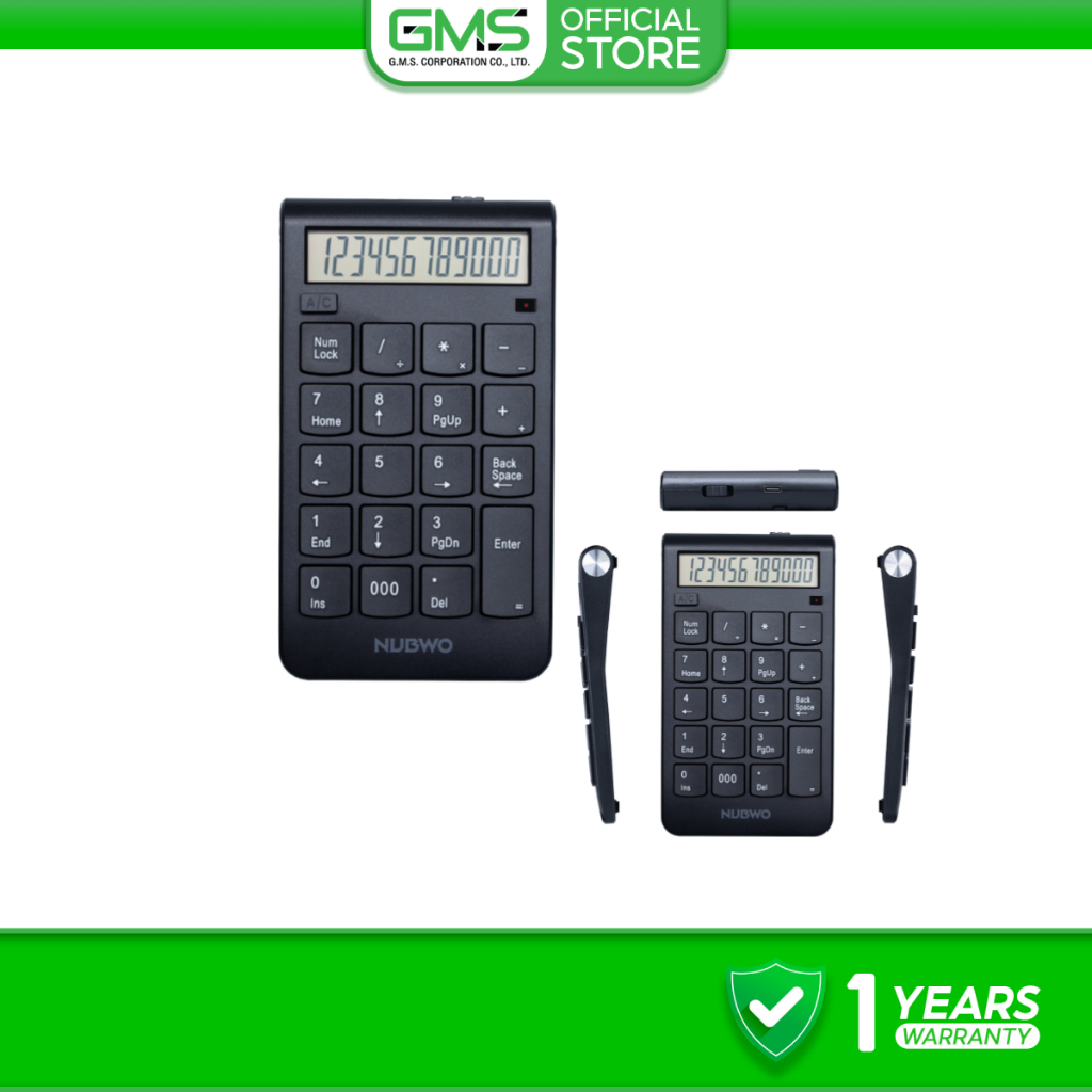 [ประกัน 1 ปี] NUBWO NKB113 2in1 Numpad & เครื่องคิดเลข เชื่อมต่อไร้สาย 2.4GHz เสียงเงียบ พกพาง่าย