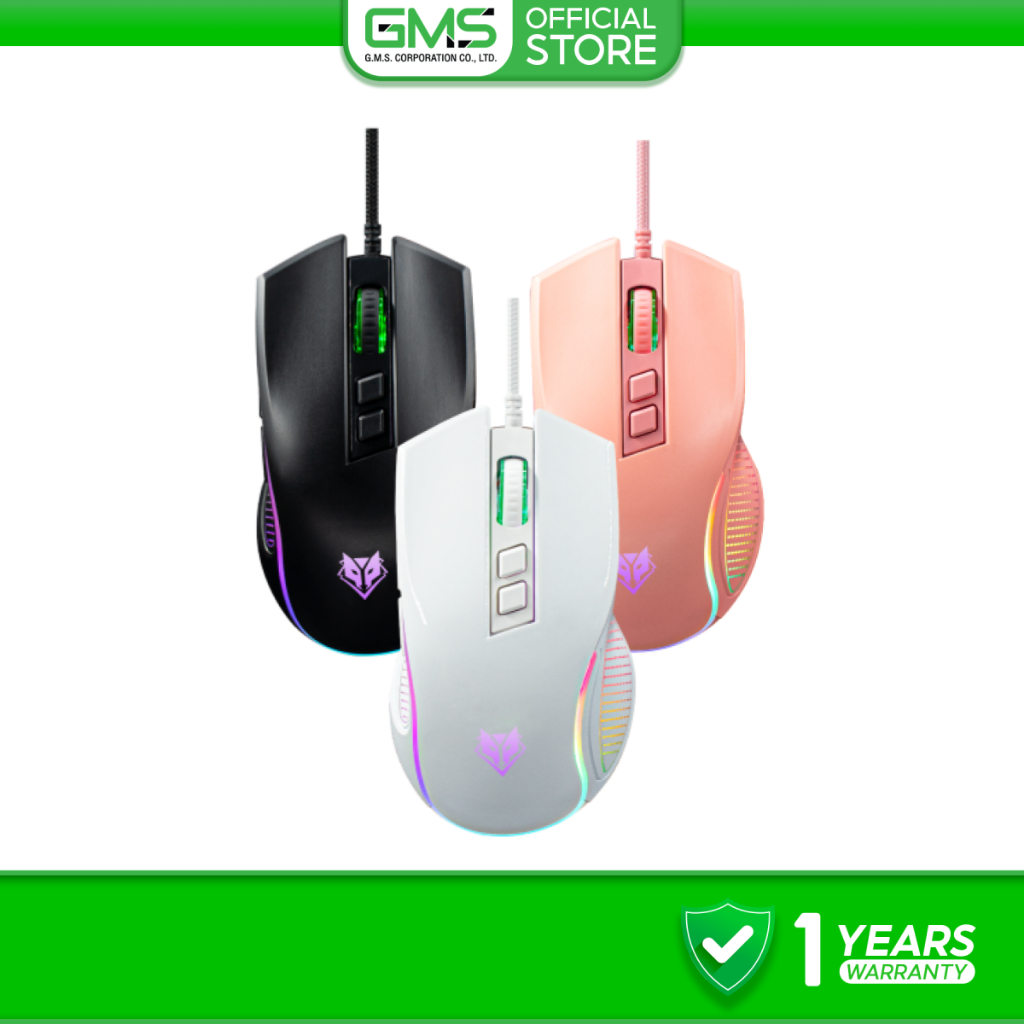 [สินค้ารับประกัน 1 ปี] Nubwo เมาส์เกมมิ่ง CERBERUS NM92M MACRO มีไฟ RGB ปรับ DPI ได้ ใช้งานง่าย เหมาะสำหรับเล่นเกม
