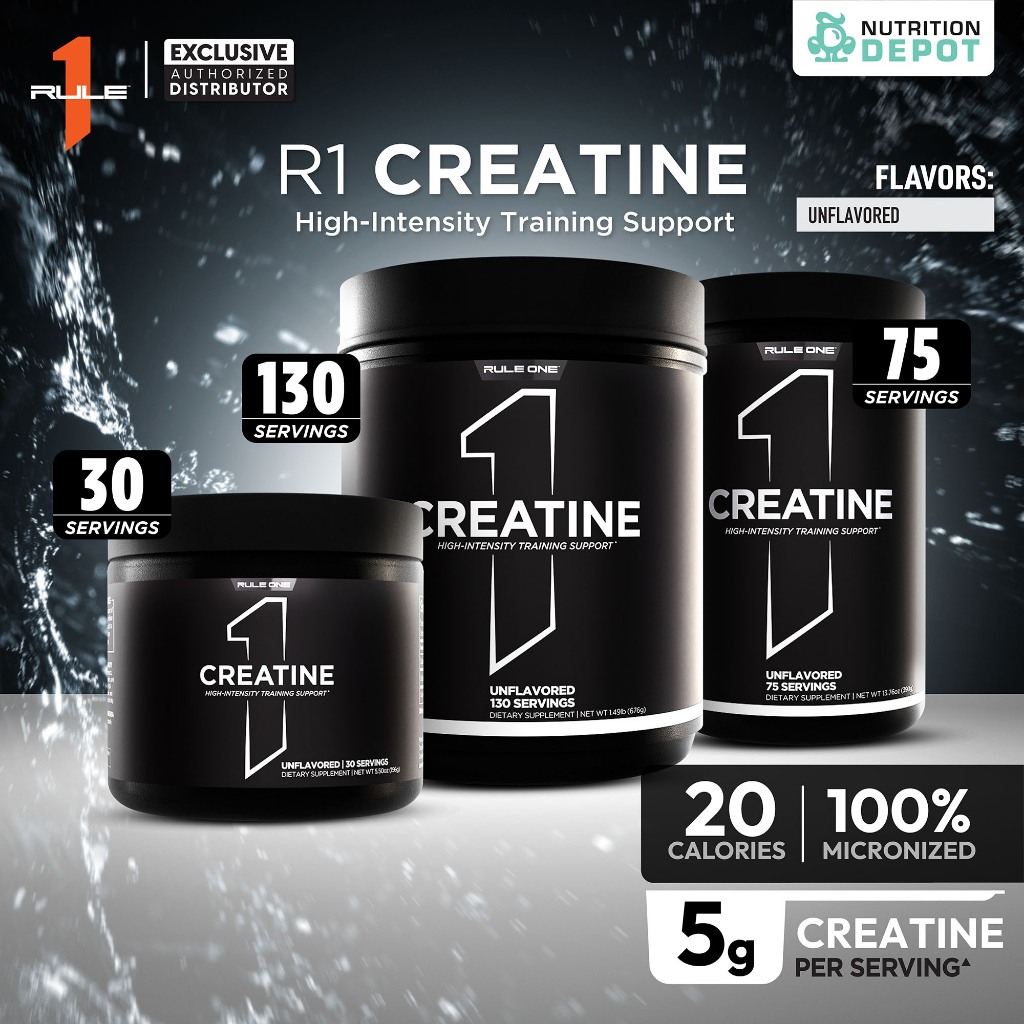 Rule1 Micronized Creatine ครีเอทีน เพิ่มแรง เพิ่มกล้าม ดูดซึมดี ละลายน้ำง่าย