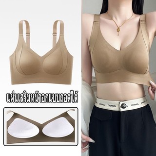 Bar size M-XXL บราทรงใหญ่ เจลลี่บรา เสื้อยกทรงผู้หญิงไร้โครง ไร้โครง ใส่สบาย เนื้อผ้านิ่ม เก็บทรงดี