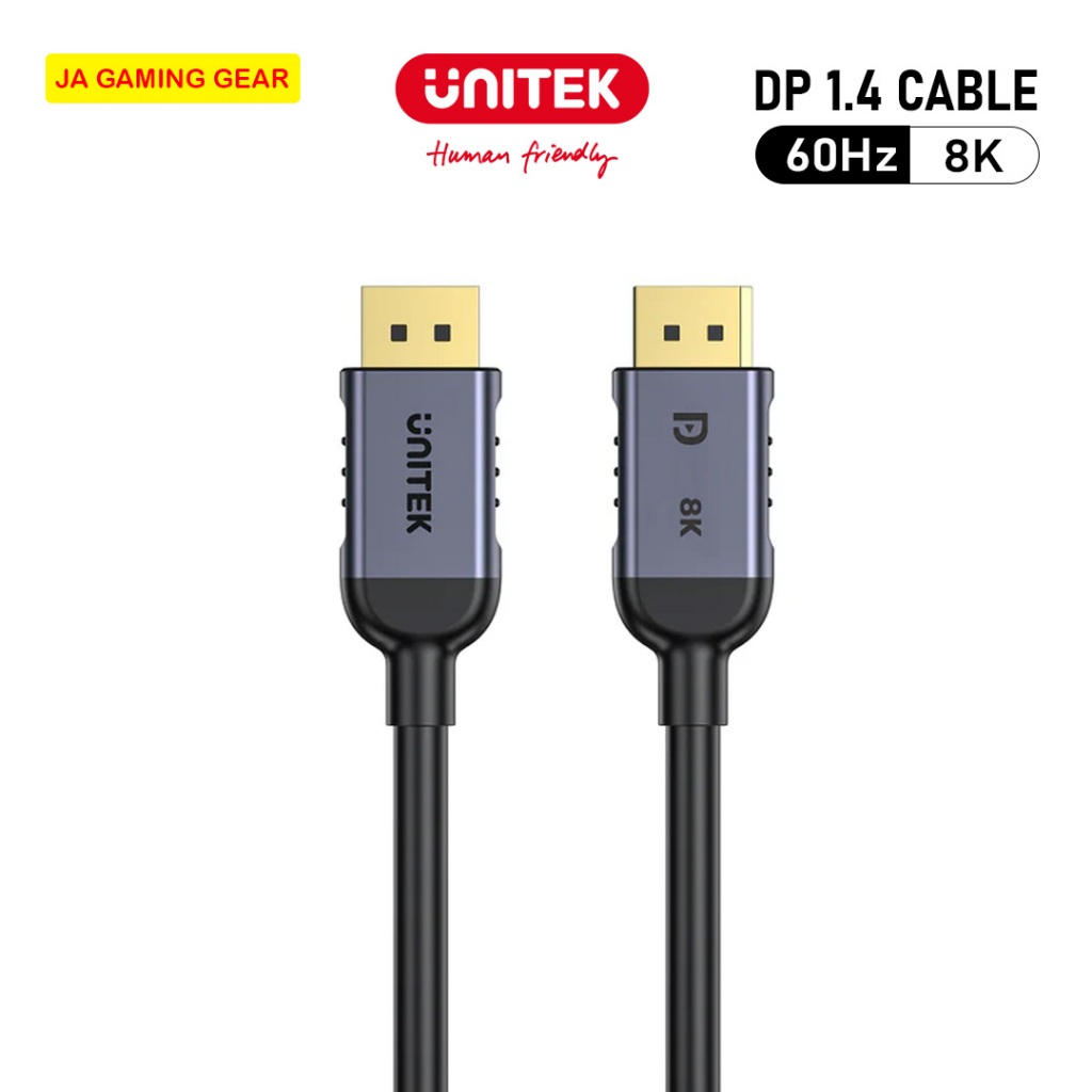 สายดิสเพลย์พอร์ต 1.4 Unitek C1628GY01 8K@60Hz Display port 1.4 Cable สาย DP (1M/1.5M/2M/3M/5M)