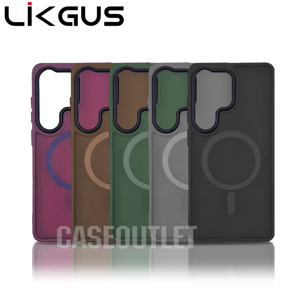 เคส Samsung S26 S25 S24 S23 S22 S21 Ultra fe S26ultra Plus หลังขุ่น ขอบสี LIKGUS งานแท้ ของแท้ แหวน แมกเซฟ กันกระแทก