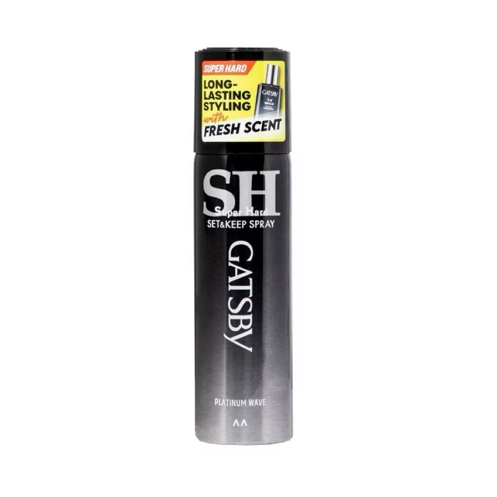 GATSBY Set & Keep Spray Super Hard Platinum Wave 45g