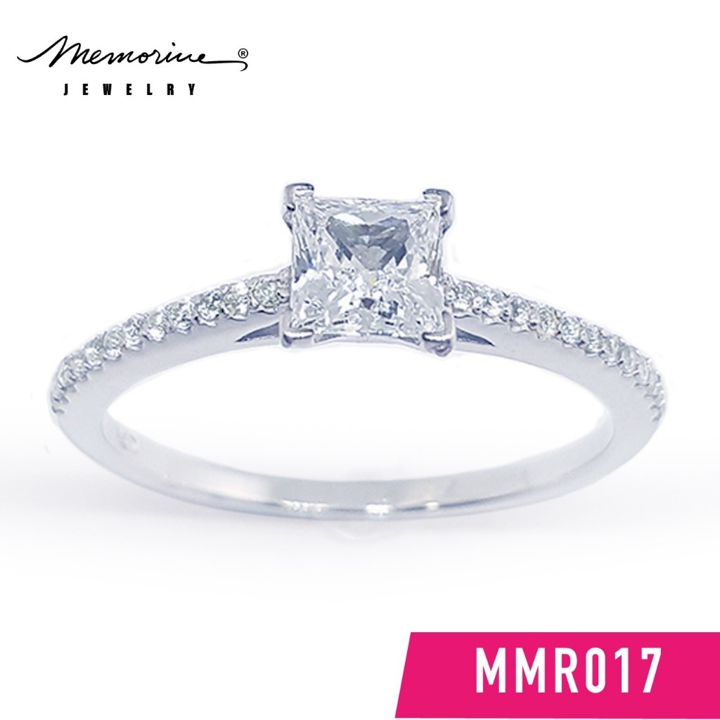Memorine Jewelry แหวนเงินแท้ 925 ฝังเพชรสวิส (CZ) : MMR017