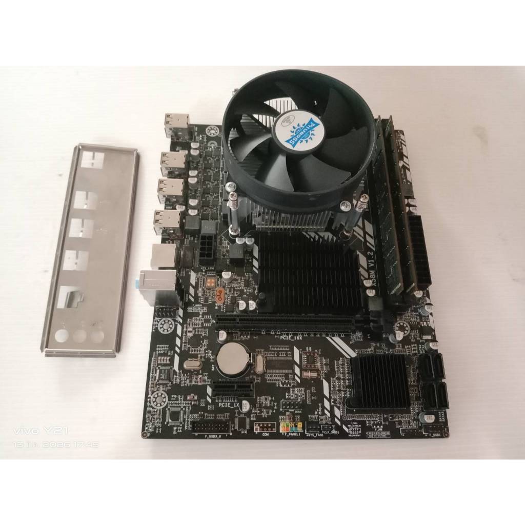 Mainboard 1366  X58M V1.2 พร้อมฝาหลัง + RAM 16GB+ CPU Intel Xeon E5645 (6 คอร์ 16 เทรด)