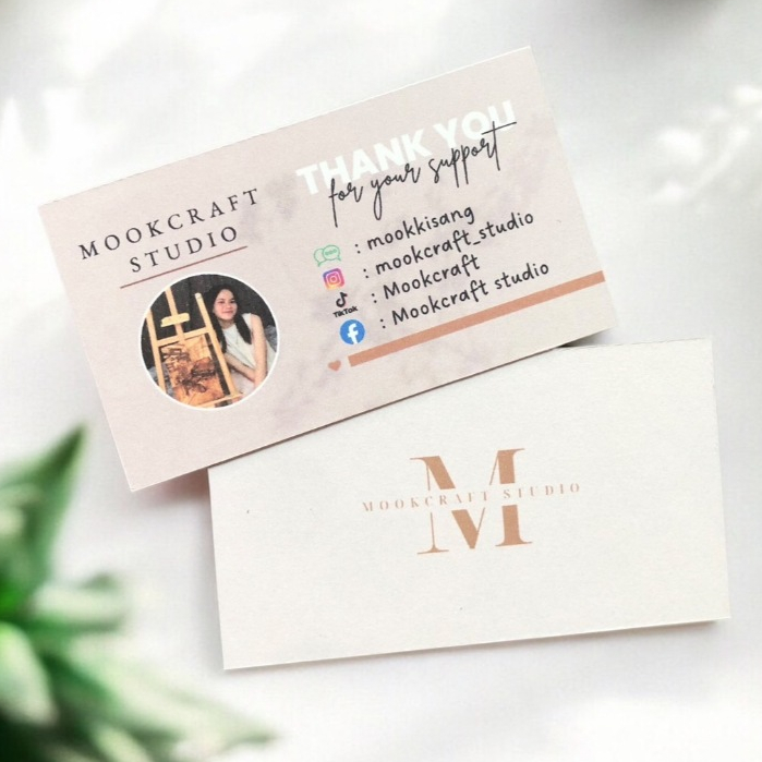 รับปริ้น นามบัตร การ์ดขอบคุณ หนา240/260แกรม สีสวย คม ชัด