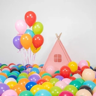 สีพาสเทลหวานแหววน่ารักสุดๆ ลูกโป่งมาการอง ลูกโป่งตกแต่ง Balloon HBD อุปกรณ์ปาร์ตี้ พาสเทล ลูกโป่งยาง 10 นิ้ว (10 ชิ้น)