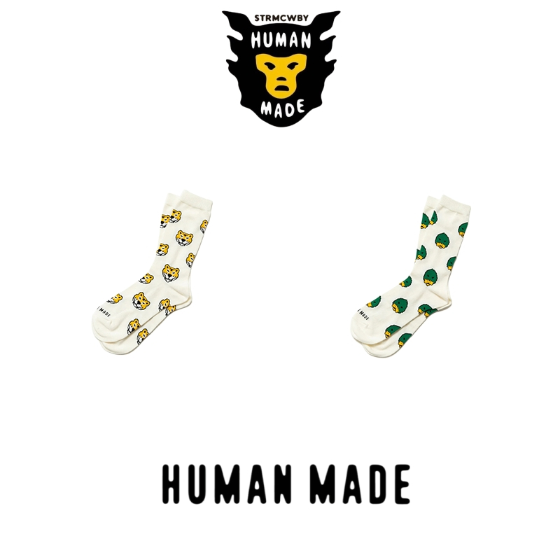 【Human Made】🇯🇵 พร้อมส่ง/ เสื้อ ถุงเท้า HUMAN MADE ANIMAL PATTERN SOCKS 22SS  ถุงเท้าลายสัตว์