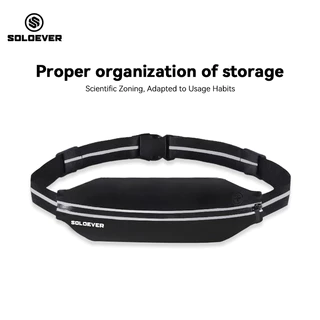 SOLOEVER IPX8 กระเป๋าคาดเอวออกกำลังกาย กันน้ำ เบา ไม่เด้ง กระเป๋าคาดเอววิ่ง ใส่สมาร์ทโฟนได้