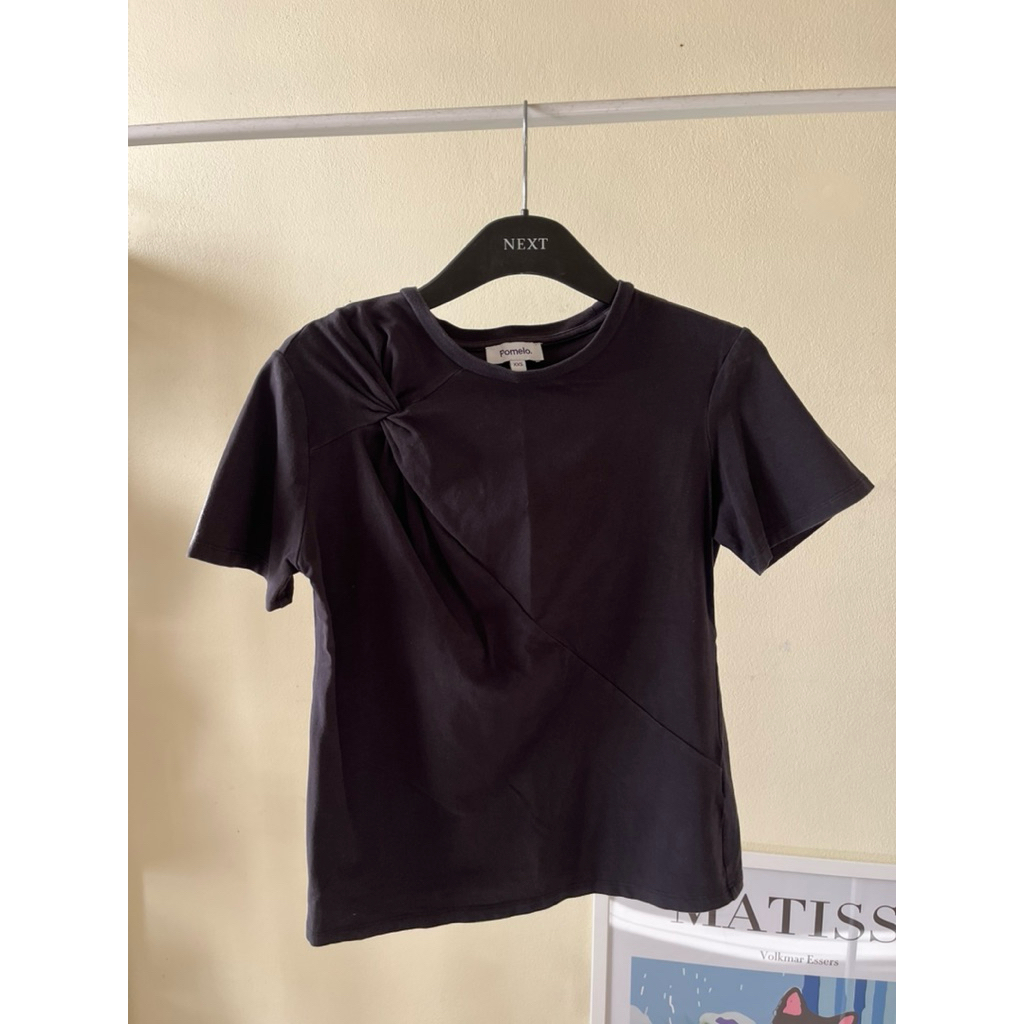 Pomelo เสื้อยืดสีดำ size xxs #เสื้อผ้ามือสอง #pomelo