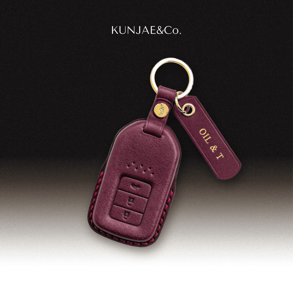 KUNJAE&Co. เคสกุญแจรถยนต์ HONDA หนังวัว Italian Calfskin (Handmade จัดส่งใน 7-10 วัน)