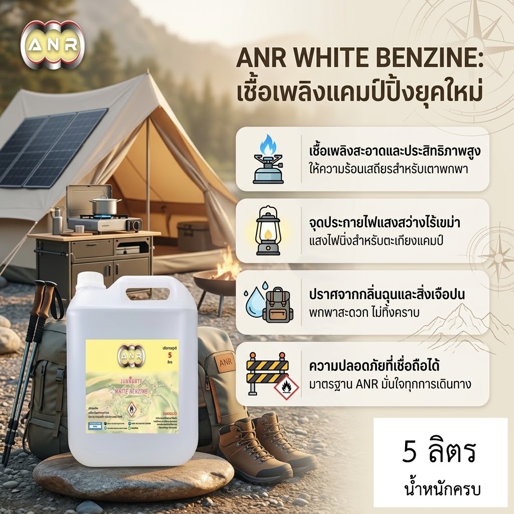 1001.เบนซิลขาว CAMP FUEL   ตะเกียง Coleman ตะเกียงเดินป่า CAMP FUEL บรรจุ 5 ลิตร