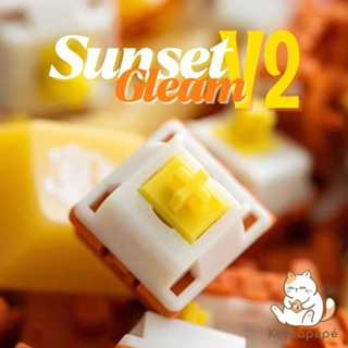 HMX Sunset Gleam V2 linear switch (10ชิ้น) pre lubed สวิตช์ค…