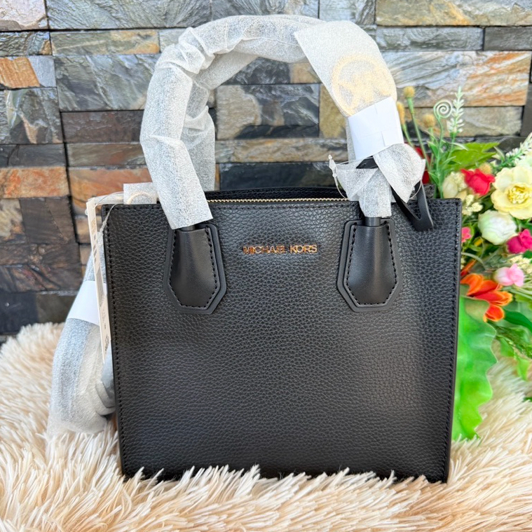 AD🎀 (สด-ผ่อน) เอ็มแค 35S1GM9M2L ดำ / 35S1GM9M2L 35F1GM9M2B Mercer Medium Satchel Messenger Brown