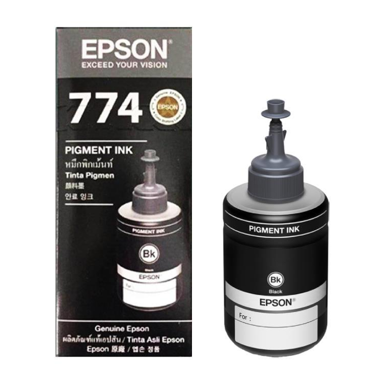 Epson T7741 หมึกกันน้ำของแท้ 100% L605 L655 L1455 M100 M200 1ขวด BKT7741/CYT6641/MTT6641/YLT664