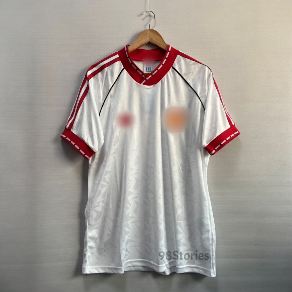 เสื้อบอลย้อนยุค IIมuยู 1992 เยือน น้ำเงิน ลายแสตมป์