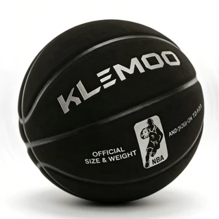 KLEMOO บาสเกตบอลขนาดเดิม 7 หนัง PU สีดำสำหรับการฝึกอบรมในร่มและกลางแจ้ง