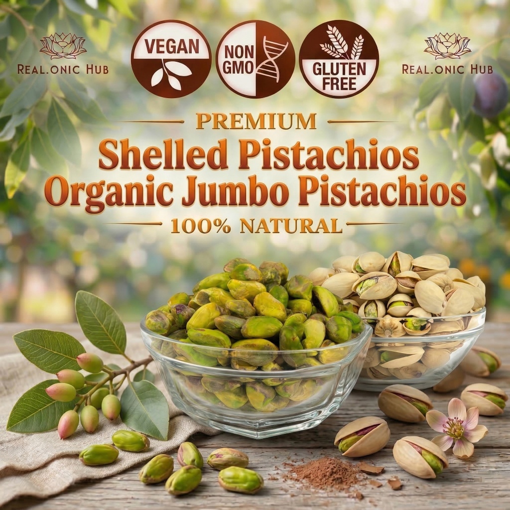 🎊ล๊อตใหม่ 😍 พิสตาชิโอ จัมโบ้ ออแกนิค อบเกลือ ไม่ฟอกสี (Natural Unbleached Jumbo Pistachios Roasted S