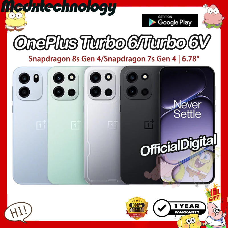 OnePlus Turbo 6 Snapdragon 8s Gen 4 OnePlus Turbo 6V Snapdragon 7s Gen 4 6.78"  9000mAh 80W | สนับสน