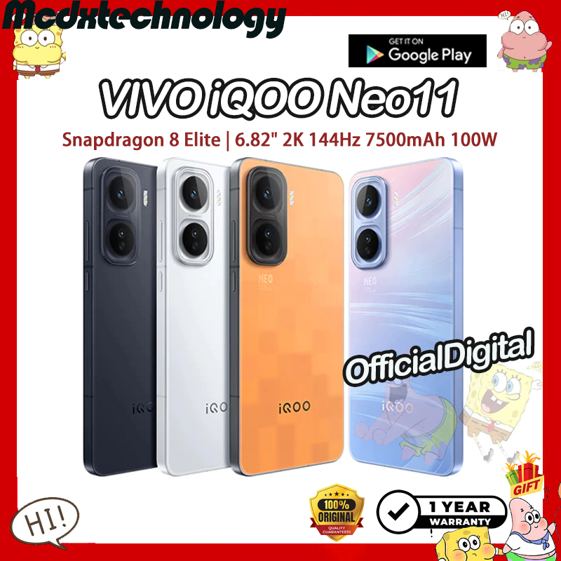 VIVO iQOO Neo11 Snapdragon 8 Elite 6.82inches 2K 144Hz 7500mAh 100W | สนับสนุนไทยและ Google | รับประ