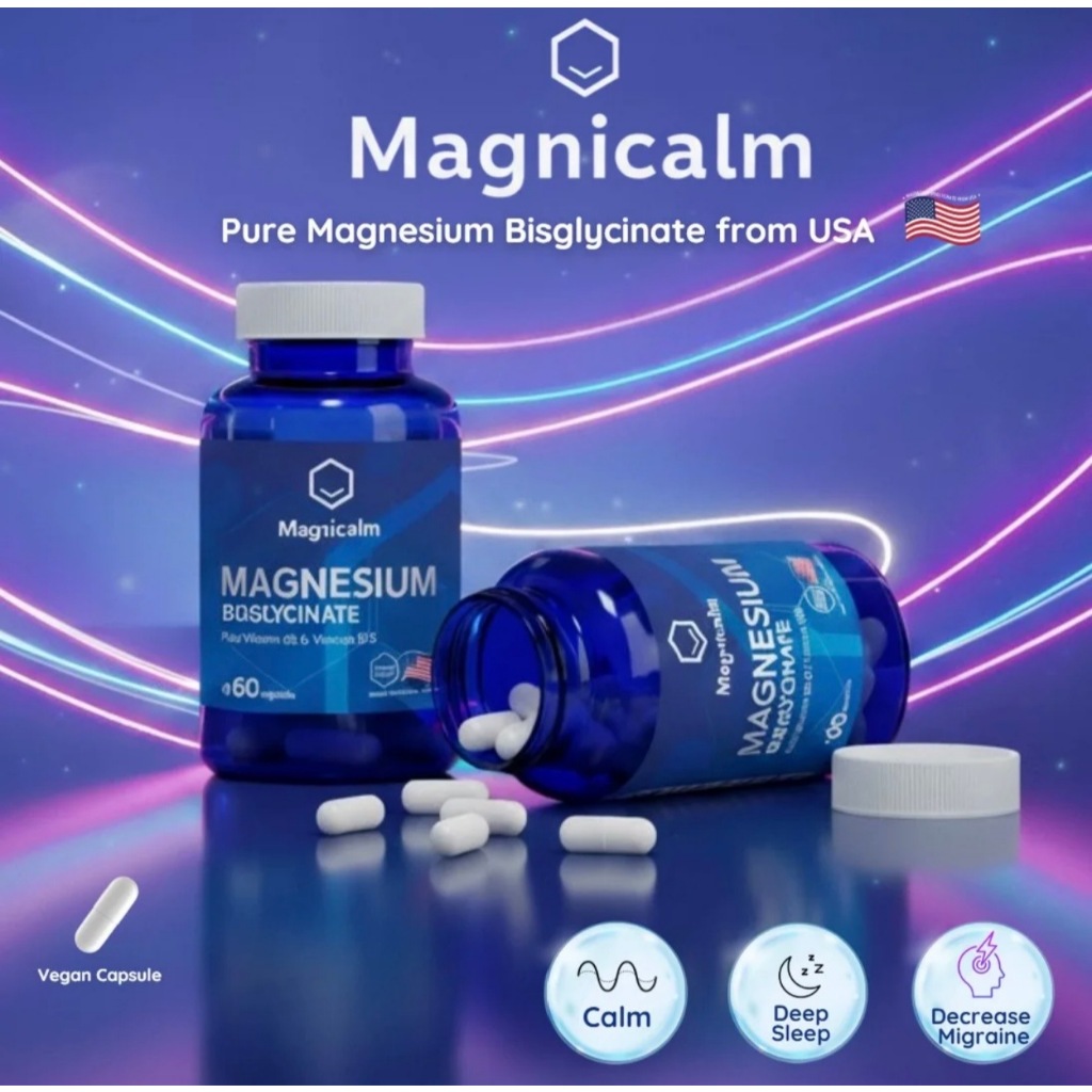 Magnicalm Magnesium Bisglycinate 60 Capsules